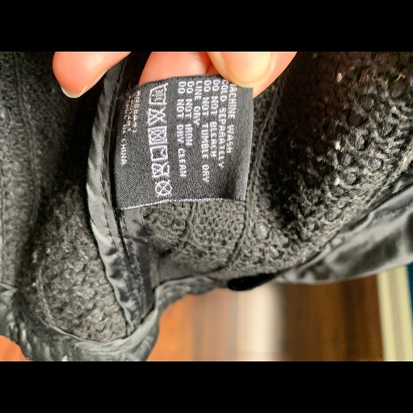 Black Faux Leather Intricate Surface Details - Picture 6 of 6